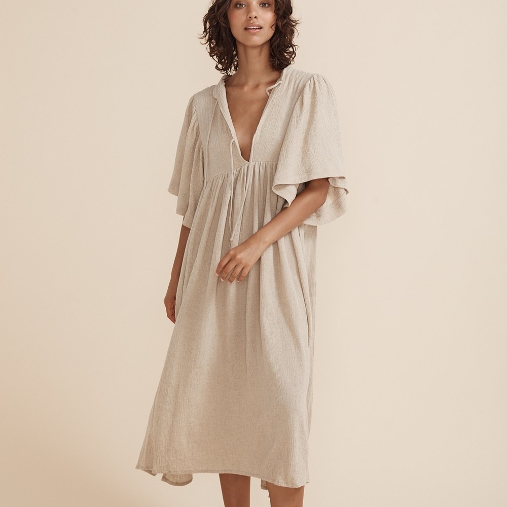 Opia crinkle linen dress